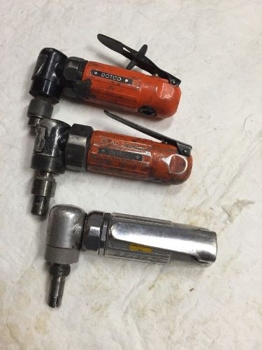 Lot of 3 dotco right angle die grinders for parts (mm) for sale