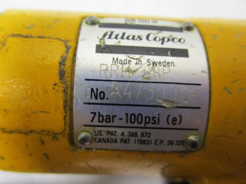 ATLAS COPCO RRH-08P PNEUMATIC RIVET GUN SWEDEN 7bar-100psi