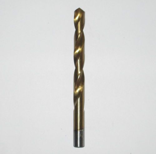 New 15/32&#034; titanium nitride  high speed steel drill bit 5-1/2&#034; oal; $1 off 2nd+ for sale