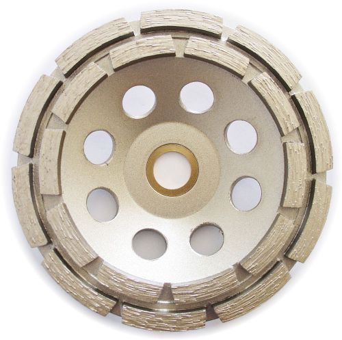 5” Standard Double Row Concrete Diamond Grinding Cup Wheel for Angle Grinder