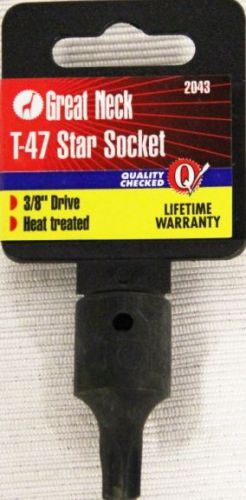 GREAT NECK Sockets Box of 10 T-47 3/8&#034; Star Sockets 2043