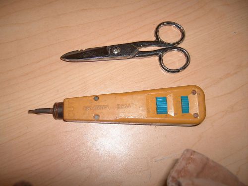 Harris D814 telephone impact punch down tool &amp; scissors