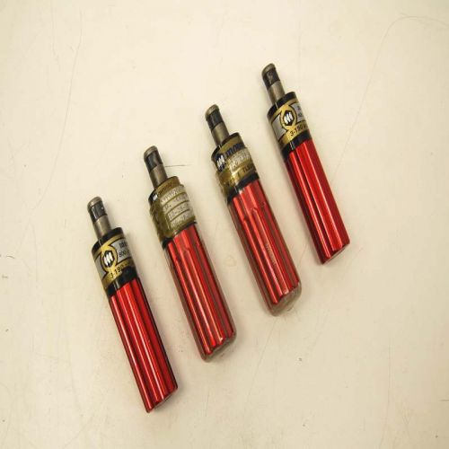Lot of 4 mountz minor tls0135 preset torque screwdrivers 1/4&#034; hex drive (red) for sale