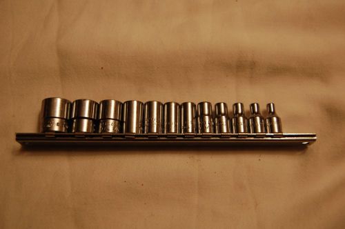 Snap-on 1/4&#034; Drive 12 Pc. Socket Set 1/8&#034; to 9/16&#034;