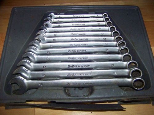 Blue Point 12 Piece Metric Wrench set 8 -19 mm box open sold by Snap On Tools NR