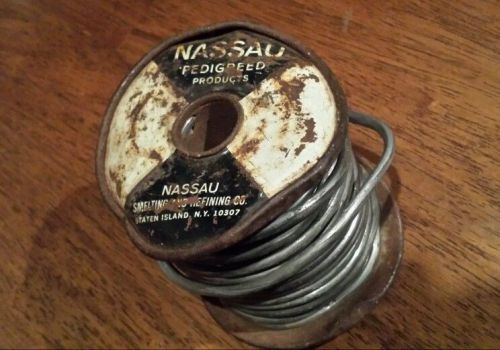 Nassau Solder 4 Lb Large Spool Stearine Core SPEC AT 7241 vintage