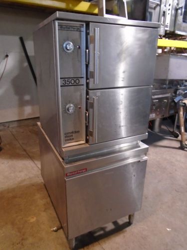 Market forge 3500 commercial gas convection food steamer 2 compartment 6 pan for sale