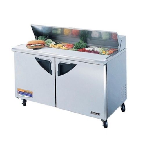 New turbo air 60&#034; super deluxe stainless steel sandwich &amp; salad prep!! 2 doors! for sale