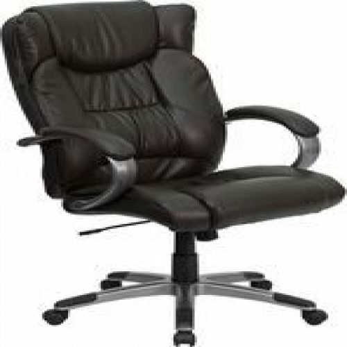 Flash Furniture BT-9088-BRN-GG High Back Espresso Brown Leather Executive Office