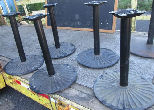 5 SCULPTURED IRON ROUND TABLE BASES CAFE - RESRAURANT