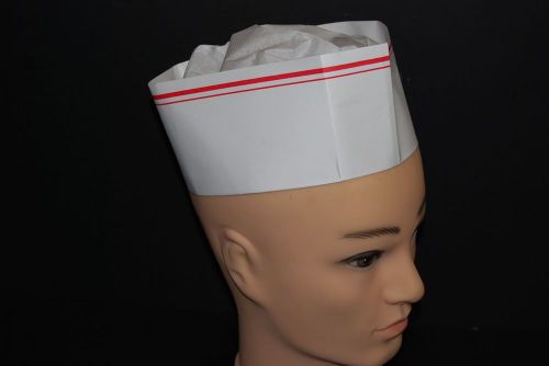 Lot of 12pc Adjustable White Paper Disposable Cooker Chef Hats Free Shipping