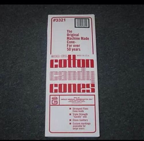 COTTON CANDY FLOSS PAPER 50 Pcs. CONES CARNIVAL FAIR