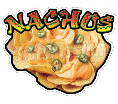 NACHOS Concession Decal menu cheese cart trailer stand sticker chips salsa