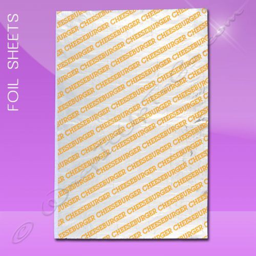 Foil Wrap Sheets – 10-1/2 x 14 – Printed Cheeseburger