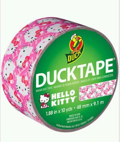 **TWO** HELLO KITTY Duck Tape Brand Duct Tape 1.88&#034; x 10 yards Pink