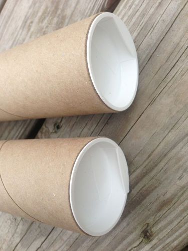 Cardboard Mailing Shipping Tubes w/ End Caps 2pc  2&#034; x 24&#034;