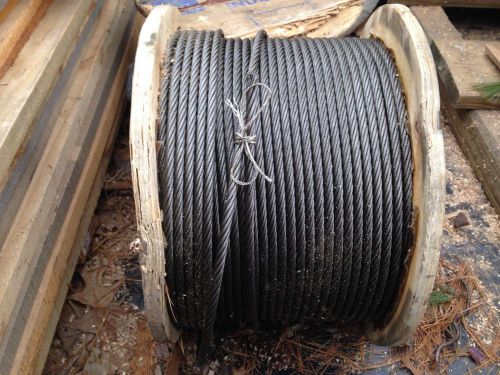 10&#039; lots of new, unused 3/8&#034; steel wire rope cable winch zip line up to 200&#039; for sale