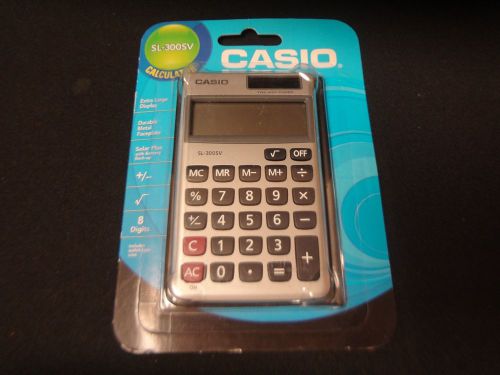 Casio SL-300SV Solar Standard Function Calculator 8-Digit Pocket Lg Display