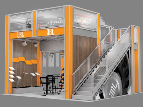 20X20 Two Story Tradeshow Display Booth Double Deck Rental EX2020