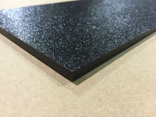 (2 pcs) ABS Black Plastic Sheet 1/4&#034; x 12&#034; x 12&#034;  (.250&#034;) Haircell 1 side 6mm