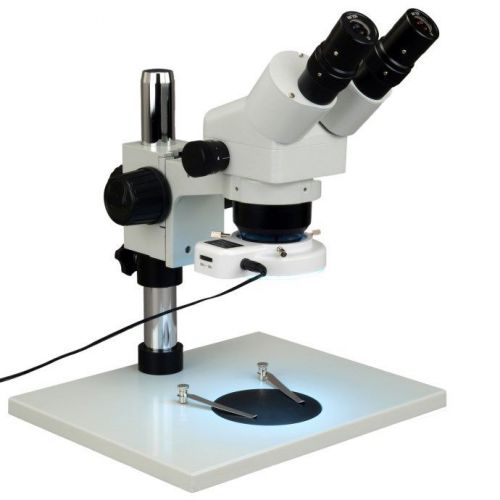 10X-80X Stereo Binocular Zoom Microscope+Large Stand+Shadowless 54 LED Light