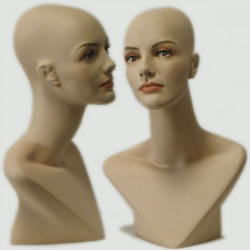 MN-414 Female Mannequin Head Form with V Neck