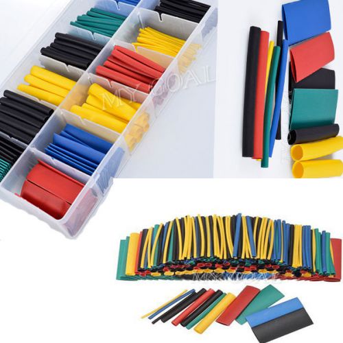280pcs assortment  2:1 ratio heat shrink tubing tube sleeving wrap kit with box for sale