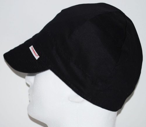 Nwt comeaux caps welders welding hats solid black size 8 reversible 2000 for sale