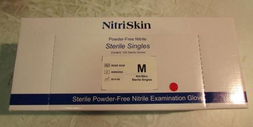 Lot of (4) Nitri Skin MGSE502M Nitrile Sterile Gloves Medium PF 100PK