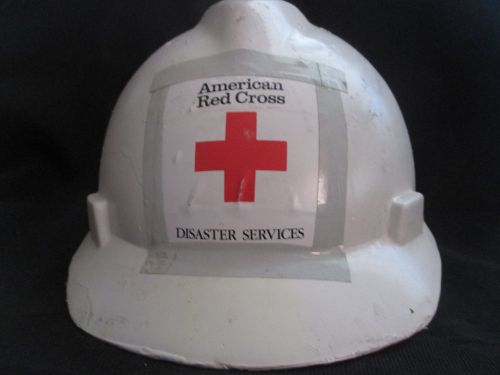american red cross disaster services protective hard hat.osha approved.