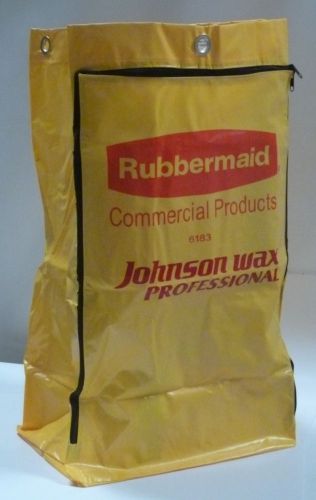 2 New Yellow Rubbermaid Commercial 34 gallon Trash Zippered Bag For Janitor Cart