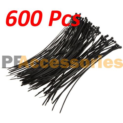 600 Pcs Black 14&#034; inch Heavy Duty UV Resistant Outdoor Cable Zip Ties 50 Lbs LOT