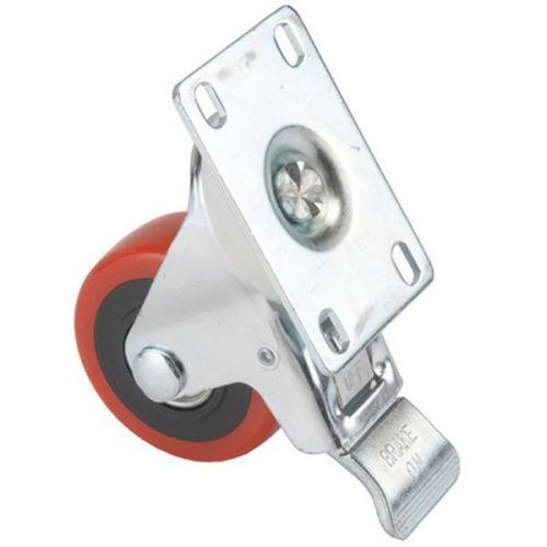 3&#034; Caster Double Locking Swiveling with 4 Hole Mounting Plate 4-1/4&#034; Tall