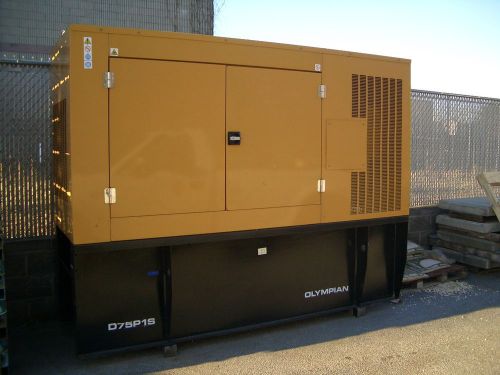 75kw cat generator model # d75p1s with base tank for sale