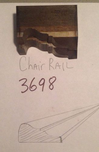 Lot 3698 Chair Rail  Moulding Weinig / WKW Corrugated Knives Shaper Moulder