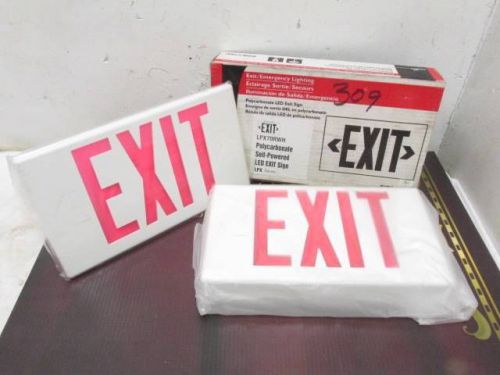 NOS Cooper LPX70RWH Self Powered Emergency LED EXIT Sign Sure-Lites LPX Series