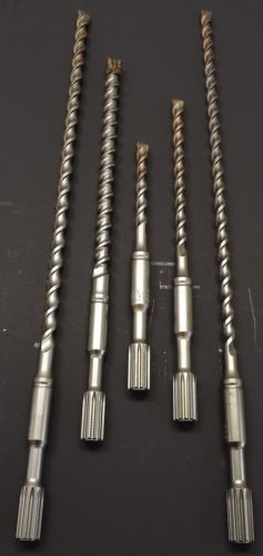 Hitachi spline hammer drill 5 piece set 22&#034;, 16&#034; 13&#034; 10&#034;  rotary bit brand new for sale