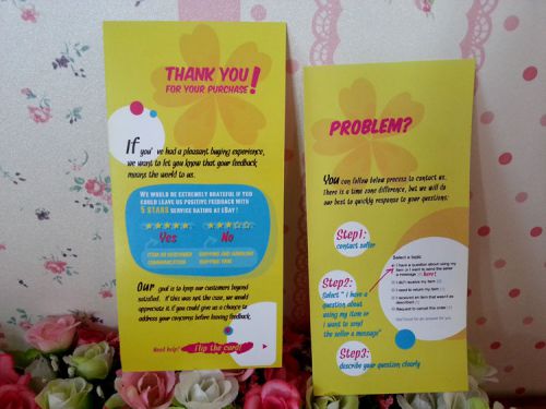 100pcs Thank You For Your Purchase Seller Notes Card After-sales Service Card