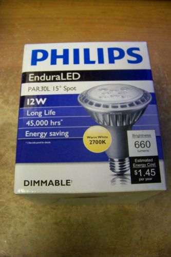 NEW Philips 12PAR30L/END/S15 2700 DIM, 12W, 120V Dimmable, Spot, Endura LED