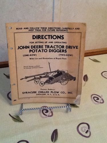 JOHN DEERE POTATO DIGGERS, SYRACUSE CHILLED PLOW CO.