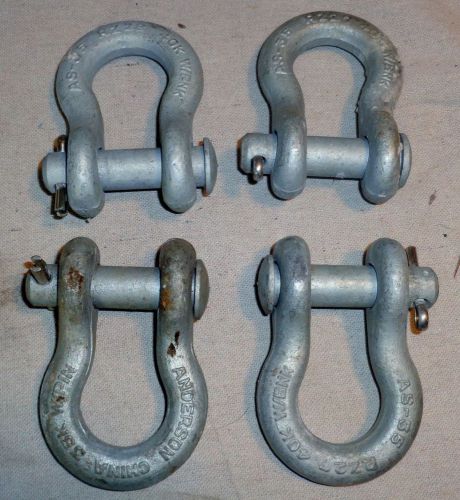 Shackles, galvanized steel 35,000 pound capacity