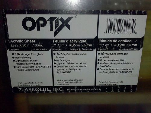 Optix Acrylic Sheet (5 pieces)