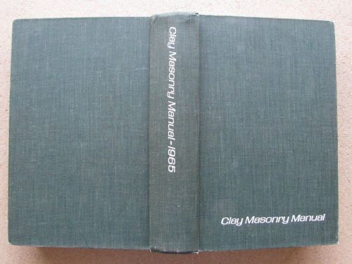 Clay masonry manual 1965 construction book brick &amp; tile institute of ontario for sale