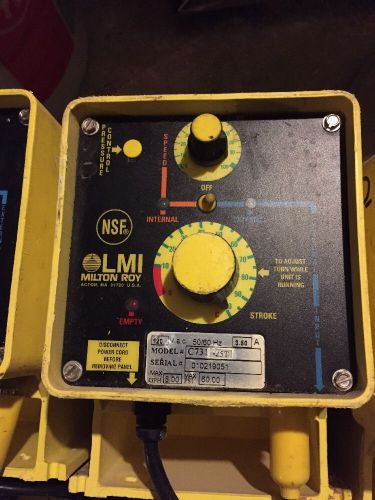 LMI Milton Roy Model C731-25T Chemical Metering diaphragm pump