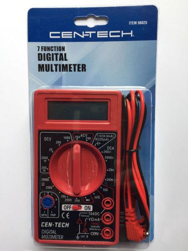 Digital Multimeter 7 Function Cen-Tech Model 98025
