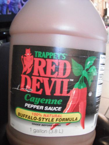 Trappeys  Red Devil cayenne pepper sauce  Original Plastic , 1 Gallon --