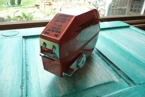 Vintage Ticket Dispenser Take A Tab Cleveland Ohio Mancave Wall Decor Industrial