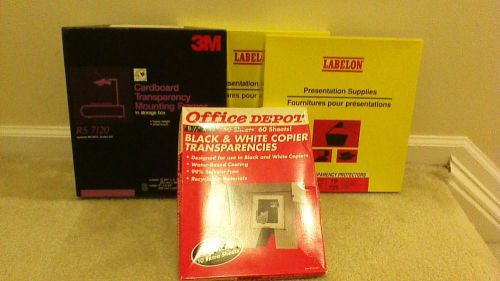 Lot of 3M &amp; Labelon Transparency Film, Protectors, Mounting Frames RS7120 TP725