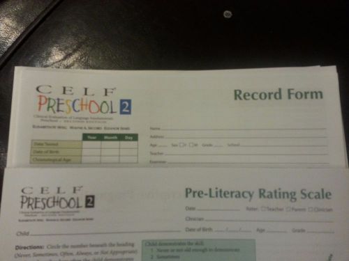CELF Preschool-2 Record Forms (20)