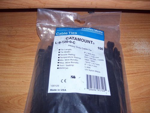 Catamount L-8-120-0-C 8&#034; 120lb UV Black 100/Bag